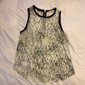Patterned Lightweight Tank Blouse, Size Large